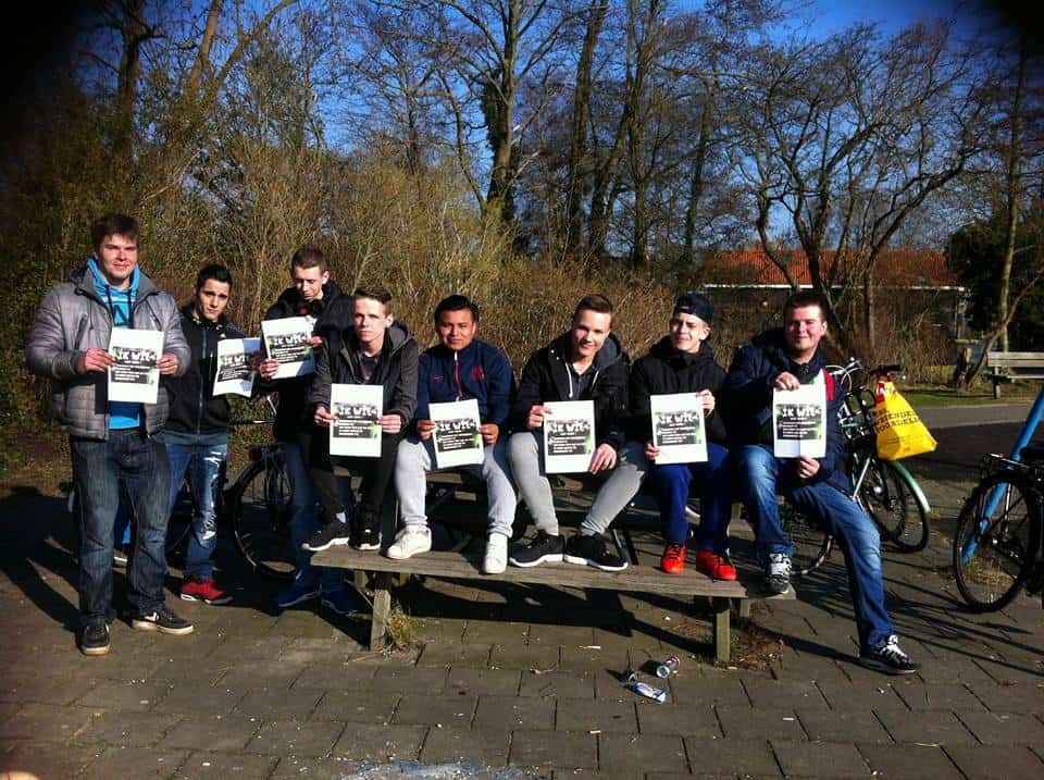 jongeren in het park