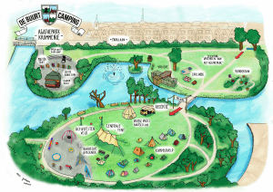 Droomtekening van De Buurtcamping Agathepark Krommenie