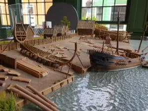 maquette Jelus Matster, historische scheepswerf