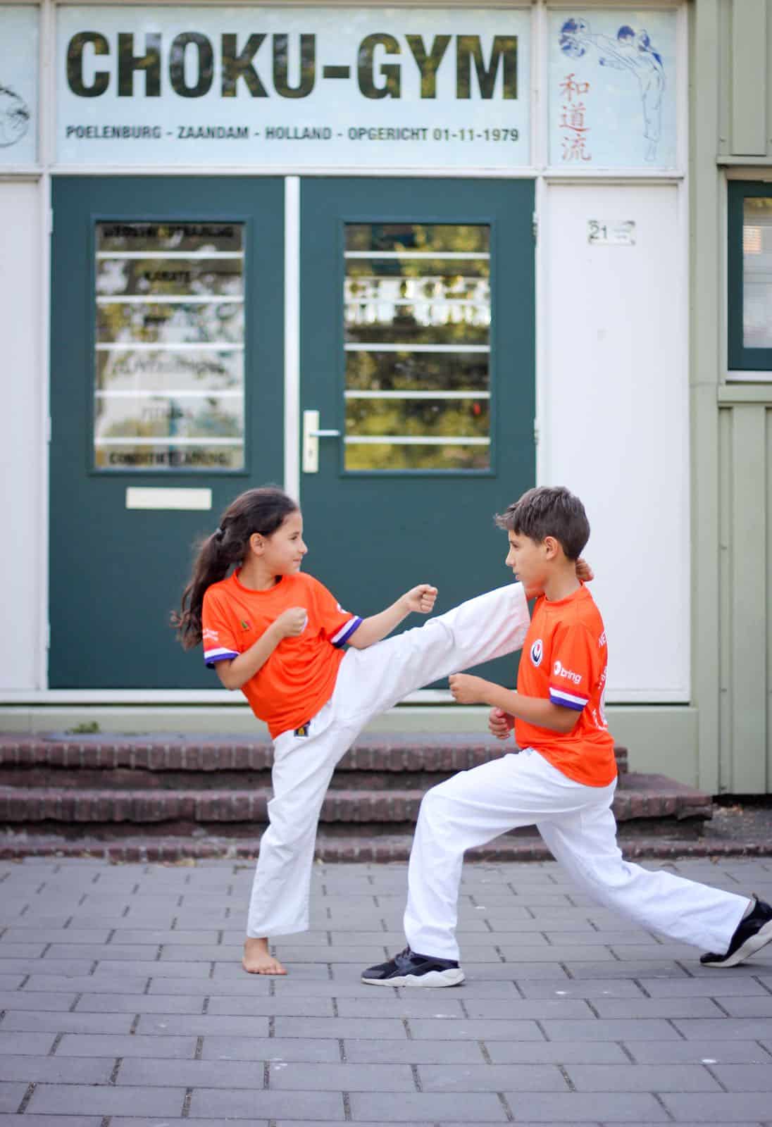 
Lyna Achghouyab en Samy Achghouyab, karate
