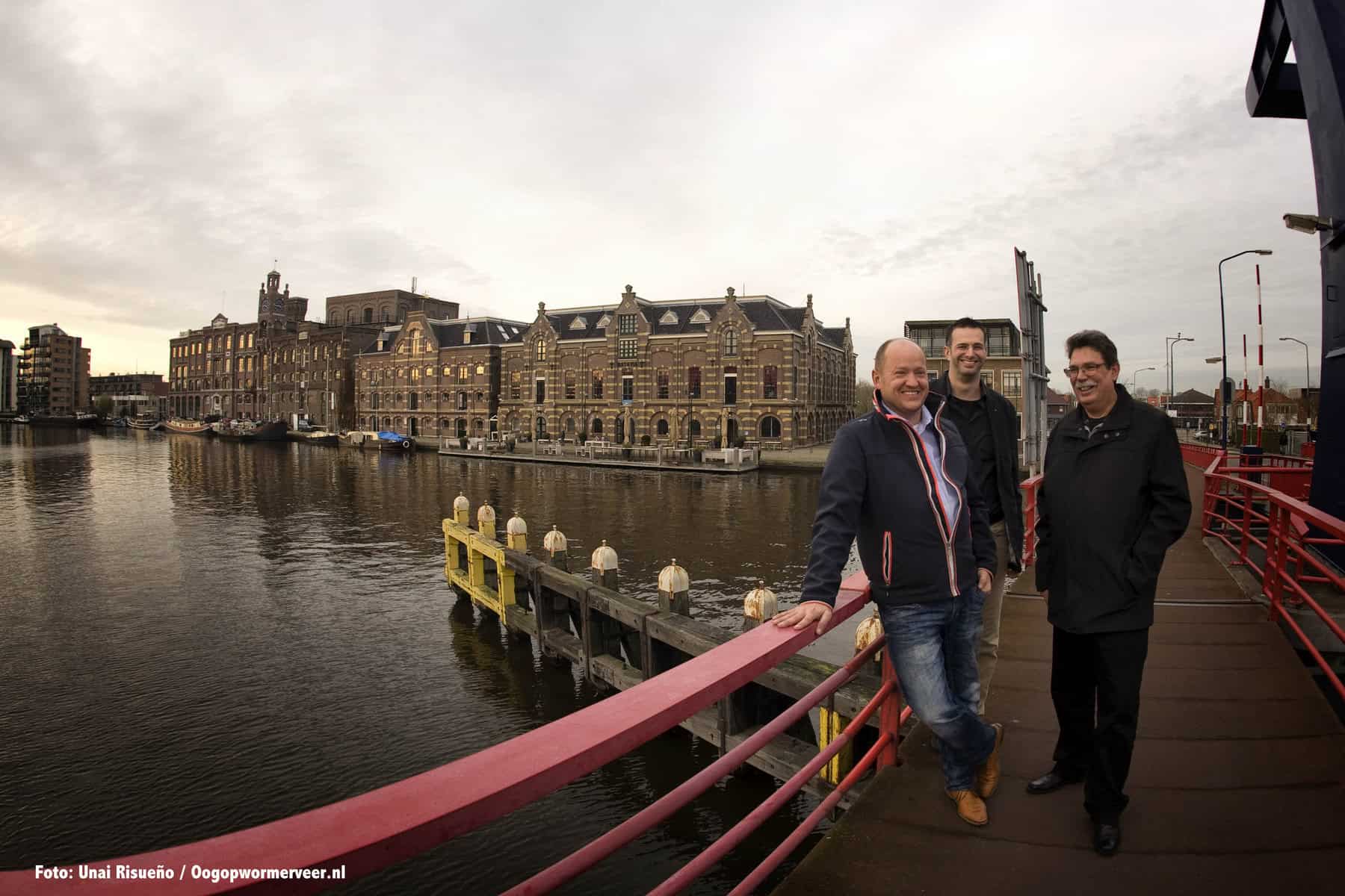 Bestuur Hotspot Wormerveer,met van links naar rechts Léon Hamming, André Baas en Joost Kuipers