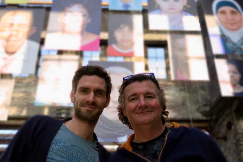 Thomas Möhring en Ruben Timmans bij het Museum of Humanity